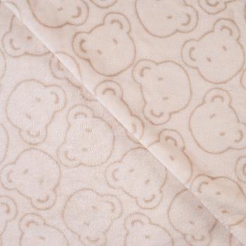 Preview: Fleece (Polar/Antipilling) in Sand mit Bear, Animal Skin, Stoff in ganzer Breite